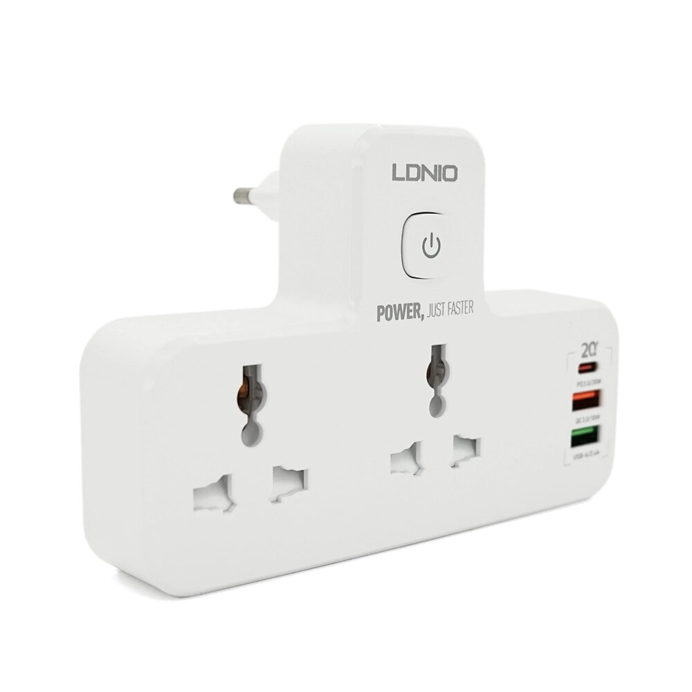 Мережевий фільтр LDNIO SE2311, 4 Розетки + 4 USB, 2 м, перетин 3х0, 75мм, White, Box від компанії АВТОСТИЛЬ - фото 1