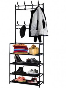 Підлогова вішалка для одягу New simple floor clothes rack size з полицями та гачками