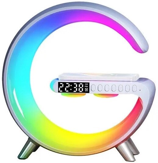 Настільна смарт-лампа нічник G11 RGB G-Smart Light з бездротовою зарядкою і Bluetooth колонкою від компанії АВТОСТИЛЬ - фото 1