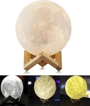 Настільний світильник 3D Луна Moon Lamp (без акумулятора) від компанії АВТОСТИЛЬ - фото 1