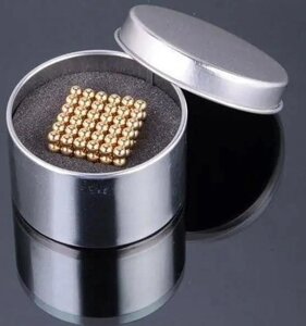 Неокуб, neocube 4,5 мм, Золото- магнітний конструктор головоломка, магнітні кульки