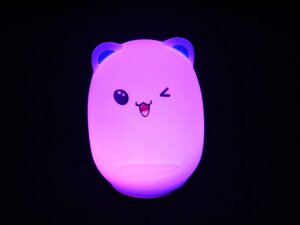 Нічний світильник силіконовий Котик Light Cat з акумулятором