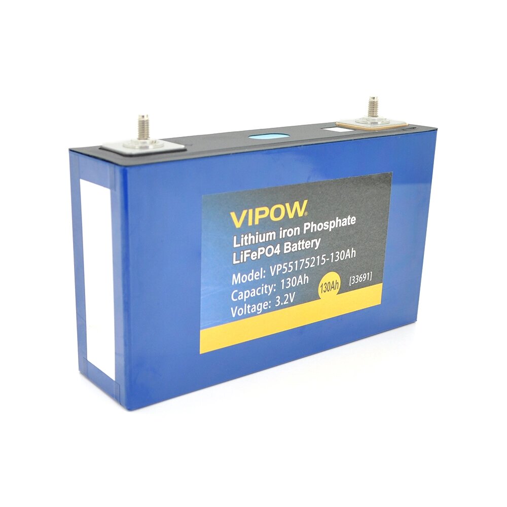 Осередок Vipow 3.2V 130AH для складання LiFePo4 акумуляторів, (113 x 50 x 194) мм, Q5 від компанії АВТОСТИЛЬ - фото 1