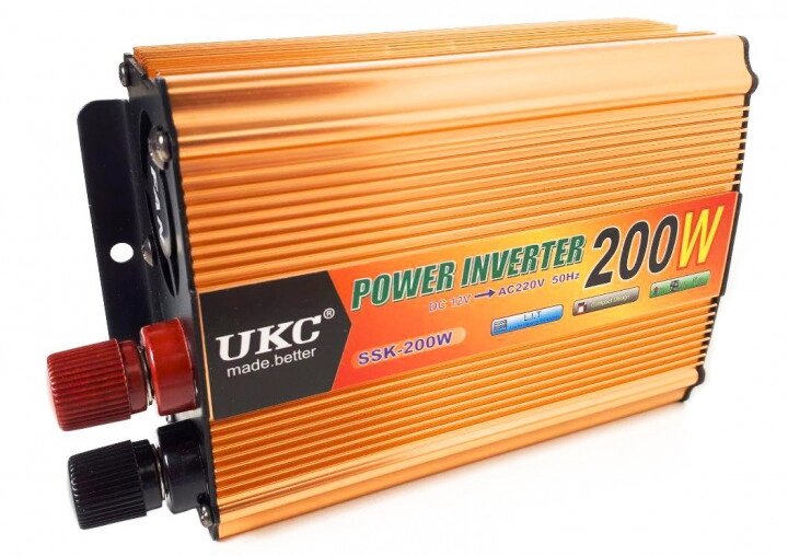 Перетворювач (інвертор) UKC 200W 12V-220V від компанії АВТОСТИЛЬ - фото 1