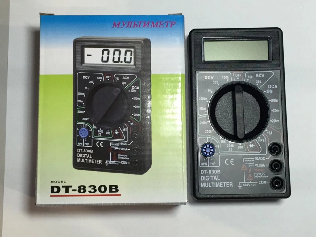 Тестер цифровий мультиметр DT-830B - замовити
