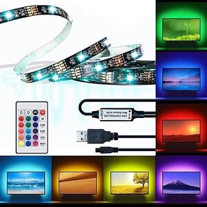 Світлодіодна стрічка 5V 5050 RGB 2 м USB