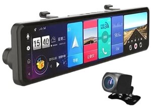 DVR D60 дзеркало з відеореєстратором android екран 12" 4g wifi gps дві камери