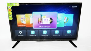 LCD LED Телевізор 32" Smart TV, WiFi, 1Gb Ram, Rom 4Gb, T2, USB/SD, HDMI, VGA, Android 4.4