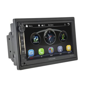 Автомагнітола 2 DIN CYCLONE MP-7127 CarPlay/Android Auto + Камера у подарунок