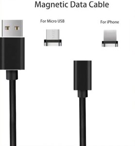 Магнітний кабель USB — microUSB/lightning