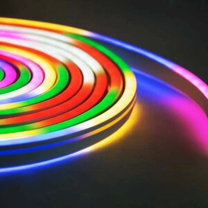 Неонова стрічка для авто Neon Led Strip 5M RGB Різнобарвна 12V-220V