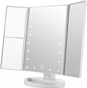 Дзеркало трюмо для макіяжу з LED підсвічуванням Superstar Magnifying Mirror Біле