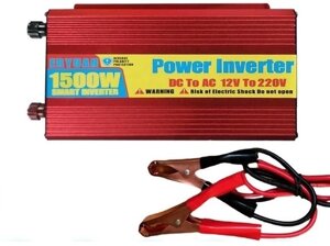 Перетворювач (інвертор) 12 V-220 V 1500 W Red