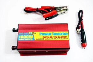 Перетворювач (інвертор) 12V-220V 1000W Red