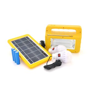 Переносний ліхтар RT908BT+Solar, 1+1 режим, Радіо+ Bluetooth колонка, вбудований акум, 3 лампочки 3W, USB вихід,