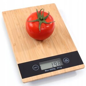 Кухонні дерев'яні ваги 5 кг 1г Electronic Kitchen Scale KE-S