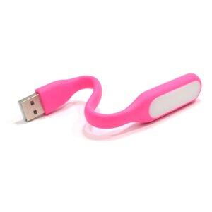 Ліхтарик гибкий для ноутбука LED USB, Pink, OEM