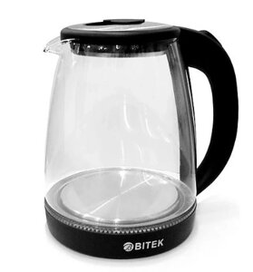 Електричний чайник BITEK BT-3110, з підсвічуванням, 2400W, 1.8L, Black