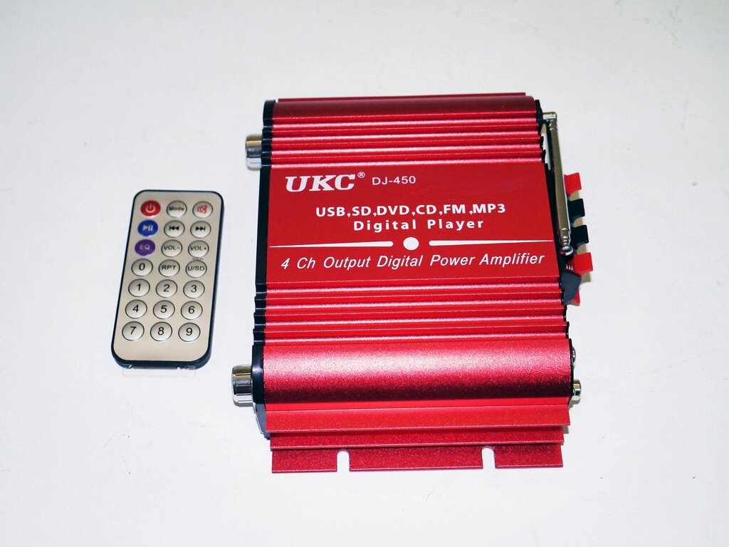 Підсилювач UKC DJ-450 - USB, SD-карта, MP3 4х канальний від компанії АВТОСТИЛЬ - фото 1