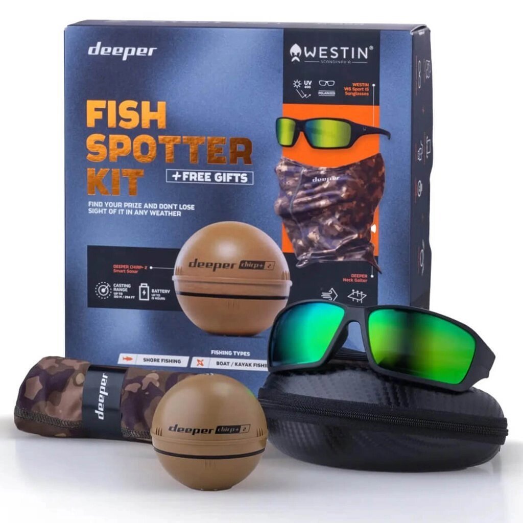 Смарт-ехолот Deeper Smart Sonar CHIRP+ 2 Fish Spotter Kit 2023 від компанії АВТОСТИЛЬ - фото 1