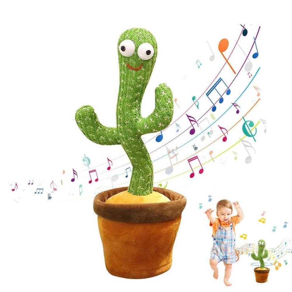 Танцюючий кактус, музична іграшка, Dancing Cactus від компанії АВТОСТИЛЬ - фото 1