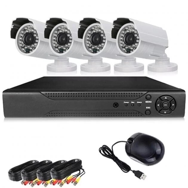 Відеореєстратор DVR KIT HD720 4-канальний (4камери в комплекті) від компанії АВТОСТИЛЬ - фото 1