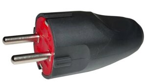 Вилка із заземленням 10/16А 250V A712B, Black, Q35