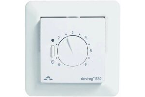 Механический терморегулятор для теплого пола DEVIreg 532 с датчиками температуры пола и воздуха