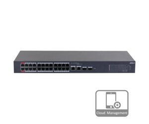 24-портовий керований PoE комутатор DH-CS4226-24ET-240 з 24 портами POE 100Мбіт + 2/UP-Link 1000Мбіт + 2/SFP 1000Мбіт,