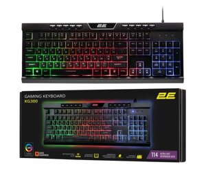 2E Gaming Клавіатура ігрова KG300 LED USB Black Ukr