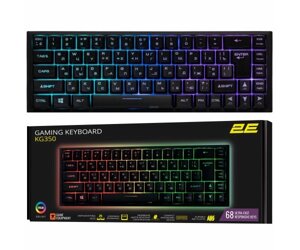 2E Gaming Клавіатура ігрова KG350 RGB 68key USB Black Ukr