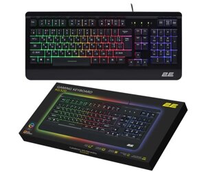 2E Gaming Клавіатура мембранна KG320 104key, USB-A, EN/UA/RU, LED, чорний