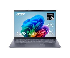 Acer ноутбук swift 14 AI SF14-11 14.5 WQXGA IPS, quallcomm X1p-64-100, 16GB, F1tb, UMA, win11, сірий