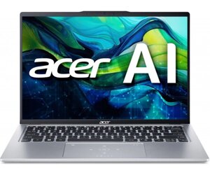 Acer ноутбук swift go 14 SFG14-73 14 2.2k IPS, intel U5-125H, 16GB, F1tb, UMA, lin, сріблястий (NX. KY8eu. 003)