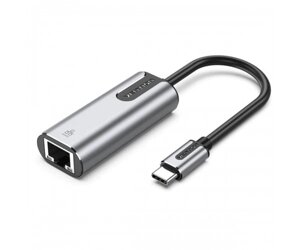 Адаптер Vention USB-C to Gigabit Ethernet Adapter 0.15M Gray Aluminum Alloy Type (CFNHB)