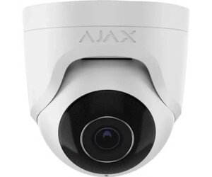 Ajax IP-Камера дротова TurretCam, 8мп, 2.8мм, Poe, True WDR, IP 65, ІЧ 35м, аудіо, кут огляду 100° до 110°купольна,