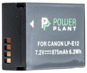 Акумулятор PowerPlant Canon LP-E12 875mAh