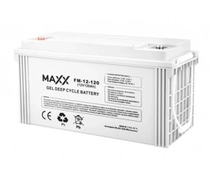 Акумуляторна батарея гелева maxx FM-12-120 GEL DEEP CYCLE battery 12V 120ah 34кг.