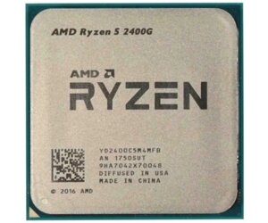 AMD ryzen 5 4C/8T 2400G (3.6/3.9ghz boost,6MB,65W, AM4, radeon vega11) tray