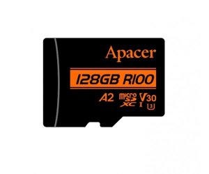 Apacer карта пам'яті microsd 128GB C10 UHS-I U3 A2 R100/W80MB/s + SD