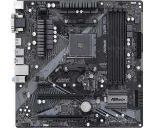 Asrock B450M pro4 R2.0 (AM4/B450, 4*DDR4, 2xpciex16, DVI-D/HDMI/VGA, 4xsataііі, M. 2, glan, 8ch, matx