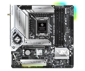 Asrock B760M STEEL legend WIFI (1700/B760, 4*DDR5, 1xpciex16, 4xsataііі, 3xm. 2, 2.5glan, 7.1ch, matx