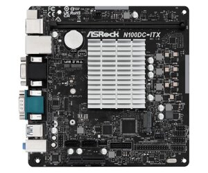 Asrock N100DC-ITX (quad-core N100 3.4ghz, 1xddr4 DIMM, VGA/HDMI, 1*pcie, 2xsata3, M. 2, glan, miniitx