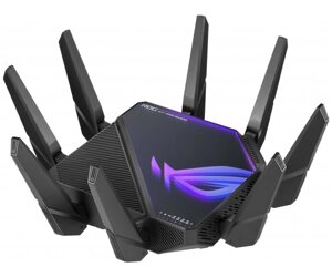 ASUS маршрутизатор GT-AXE16000 wi-fi 6E 4xge LAN 1x2.5GE WAN 2x10GE LAN/WAN 1xusb3.2 1xusb2.0 MU-MIMO OFDMA MESH gaming