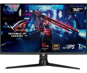 ASUS монітор 32 ROG strix XG32UQ 2xhdmi, DP, 2xusb, IPS, 3840x2160, 160hz, 1ms, srgb 130%freesync, HAS, HDR600