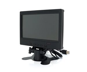 Автомобільний РК-монітор 7(16：9) панель IPS, AV/VGA/HDMI роз'єм + touchscreen, 1024*600ips, 12-24V, BOX