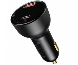 АЗП Baseus Superme Digital Display PPS Dual Quick Charger Car Charger Black