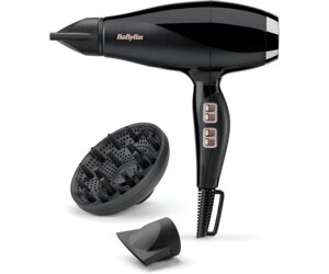 BaByliss Фен Air Power Pro, 2300Вт, 3 режими, дифузор, іоніз-я, хол. обдув, кераміка, чорно-рожевий