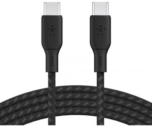 Belkin Кабель заряджання/синхронізації USB-С > USB-С 3м, 100Вт, плетений, чорний