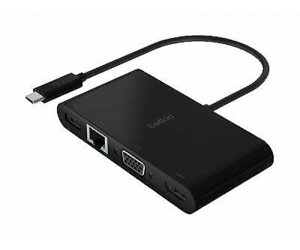 Belkin USB-C - ethernet, HDMI, VGA, USB-A, 100W PD, black